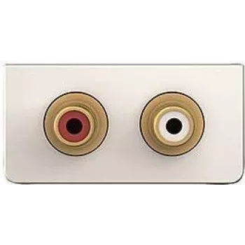 Audio 2xCinch panel KIND Konnect design 7454000510 ar kabeļu instalāciju