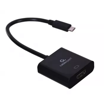 USB Type-C uz HDMI adapteris Gembird A-CM-HDMIF-03, USB 2.0/3.2 Gen2, 3840×2160@30Hz, melns