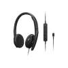 Lenovo 4XD1M45626 vadu austiņas ar mikrofonu, USB Type-C, melnas