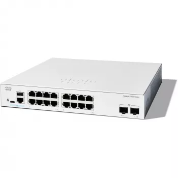 Pārvaldāms slēdzis Cisco Catalyst 1300-16T-2G — 16x Gigabit RJ-45, 2x 1GE SFP, L2/L3