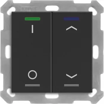 MDT BE-TAL55T206.D1 KNX spiedpoga Light 55 2f RGBW temperatūras sensors matēti melna Sch_Jal 1