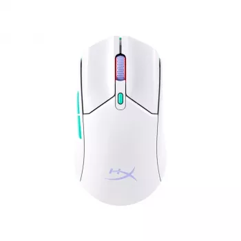 HyperX Pulsefire Haste 2 Core Wls - Spēļu pele (Balta/Zaļa/Violeta)