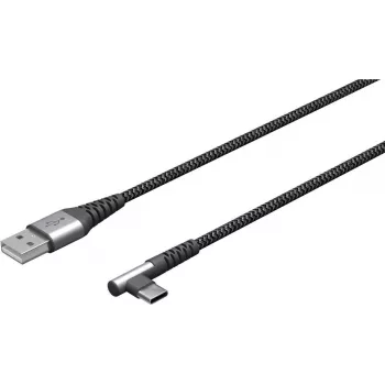 Goobay 64655 USB kabelis 0,5 m USB 2.0 USB C USB A Melns - Pelēks (64655)