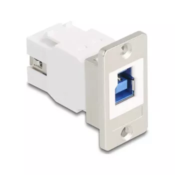 DELOCK 67337 Keystone modulis USB Type-B uz USB Type-A, 5 Gbps, sudrabs/balts