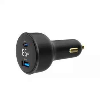 Automašīnas lādētājs USB 2 porti TA-UC-AC2PD30LCD-CAR01 GEMBIRD