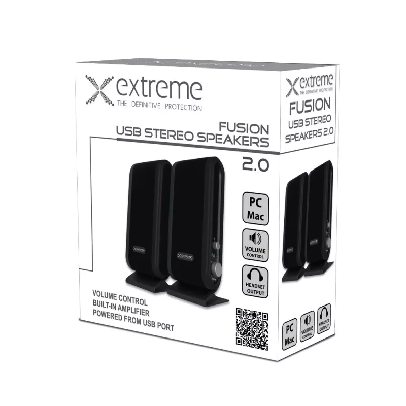 Extreme XP102 Skaļruņi 2.0 kanāli 4 W Melni