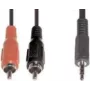 Audio kabelis e+p B 113 1.5m 2xRCA 3.5mm Melns