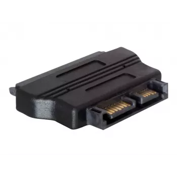 Adapter SATA 22-pin FM uz SATA 13-pin M Melns DeLOCK