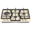Gorenje GW6D42CLI gāzes plīts virsma bēšā krāsā, 60 cm, 4 degļi