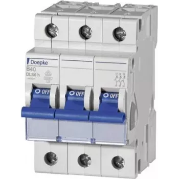 DOEPKE DLS-6H-B20-3-6-KA (09914114) 3 polu automātiskais slēdzis B20A 6kA 400V B raksturlīkne