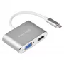 Ārējais video adapteris SILVERSTONE EP16 USB-C 3.1 ar HDMI un VGA izejām