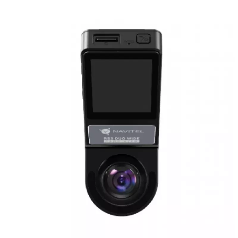 Auto reģistrators Navitel RS3 Duo Wide — divkanālu 1080p, platleņķa objektīvi, GPS, G-sensors, 2.7 collu ekrāns