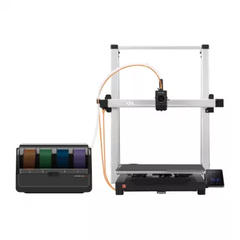 3D printeris AnyCubic Kobra 3 Max Combo — darba lauks 420×420×500 mm, PETG/PLA, maks. sprausla 300°C, pamatne 90°C, Wi-Fi