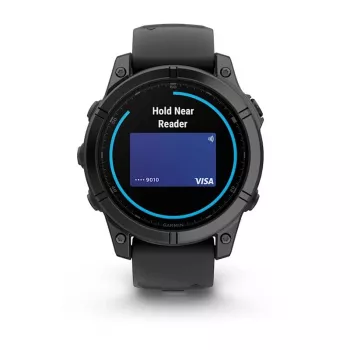 Garmin Fenix E 3.3 cm (1.3) AMOLED 47 mm Digitāls 416 x 416 pikseļi Skārienekrāns Melns Wi-Fi GPS (satelīts)