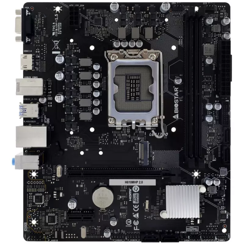 Mātesplate Biostar H610MHP 2.0 Intel H610 LGA 1700 Micro ATX