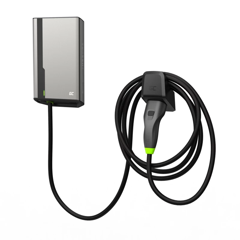 Green Cell GC EVGC021B2275 sienas lādētājs 3.6-22 kW 7.5 m NFC pelēks alumīnijs