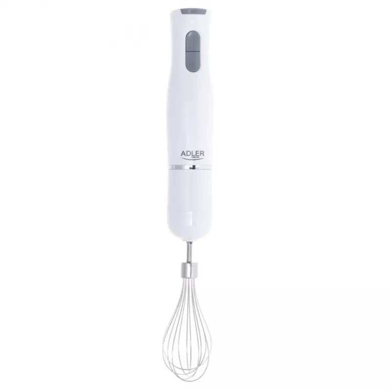 Adler AD 4620 rokas blenderis ar piederumiem, 800 W, 2 ātrumi, smalcinātājs 450 ml, mērtrauks 750 ml, putotājs, balts