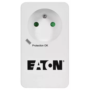 Aizsardzības kārba pret pārspriegumu Eaton Protection Box 1 FR — 1 kontaktligzda Type E, 220–250 V, 16 A, 4000 W, melna, kompakta