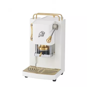 Itāļu kafijas automāts Faber Pro Essential 3.0 E.S.E. spilventiņiem – balta / misiņš