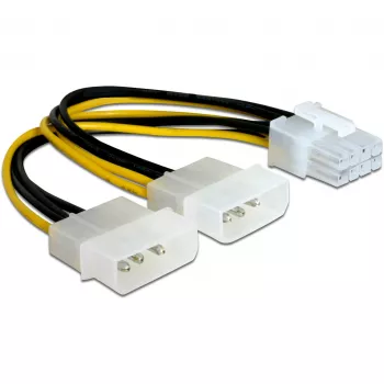 DeLOCK PCI Express barošanas kabelis daudzkrāsains 0.30 m 82397