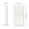 Qoltec 57013 visvirziena 4G LTE antena iekštelpām, 2x SMA, 0,6-2,7 GHz, 30 dBi, vertikāla polarizācija, 50 Ω, balts ABS