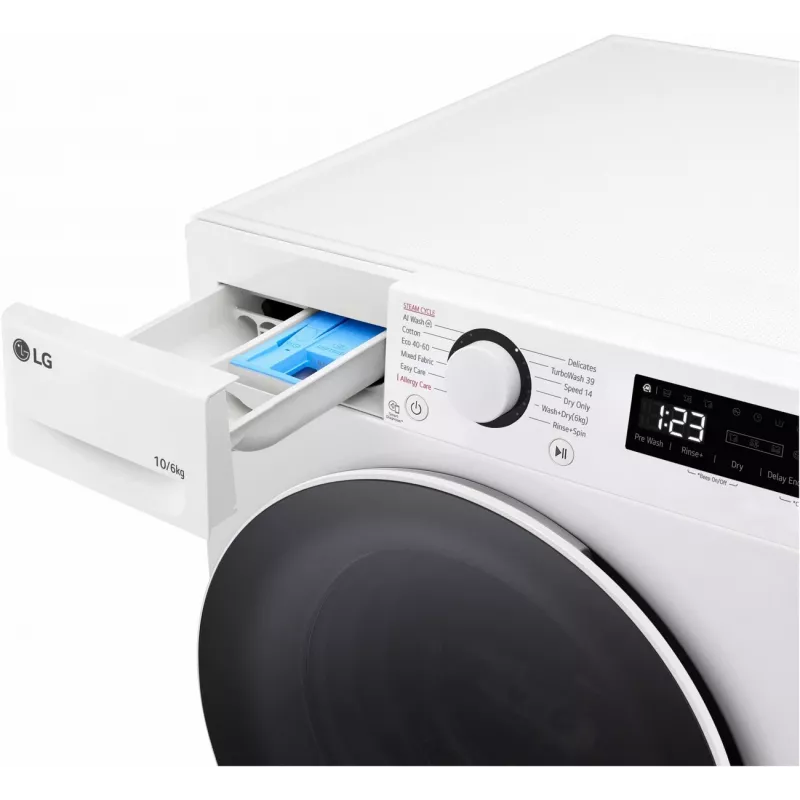 LG F4DR510S0W Veļas žāvētājs 10 kg 1400 Apgr./min Balts