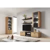 Cama set of two shelves 125cm SOHO lefkas oak/Melns