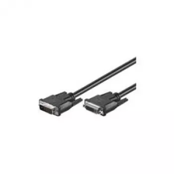 Wentronic Goobay DVI-D FullHD pagarinātājkabelis Dual Link, melns, 2 m - DVI-D spraudnis Dual-Link (24+1-pin) > DVI-D ligzda Dual-Link (24+1-pin) (50855)