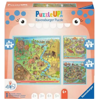 Puzzle UP Geschichte - Akmens laikmets, Senā Roma, Viduslaiki 100, 121 un 144 gabali