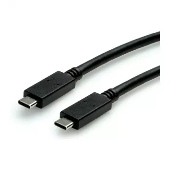 USB kabelis ROLINE 11.02.9057 USB 3.2 Gen 2 1m USB-C Melns