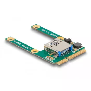 DeLOCK Mini PCIe I/O 1 x USB 2.0 Type-A sievišķā pilna izmēra puse izmēra