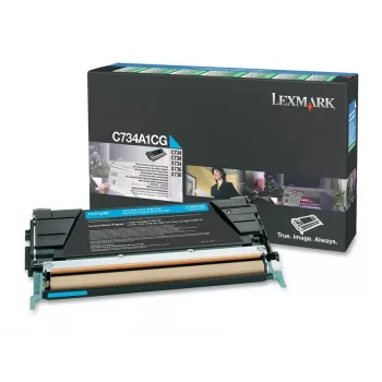 Lexmark C734A1CG Printer Consumable Cyan - oriģinālā ciāna tonera kasetne