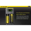 Lādētājs Nitecore NEW i2 — 2 slotu lādētājs LiFePO4, Li-Ion, NiMH; 100–240 V; 9–12 V; AAAA/C/D/AAA/AA; melns