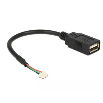 USB kabelis DeLOCK 84834 USB 2.0 0.15 m Melns