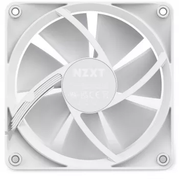 NZXT F120 RGB 120 mm korpusa ventilators balts, 4-pin, 1800 RPM, 50.18 CFM, 18 LED