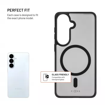 Fixed MagMisty | Aizmugurējais vāciņš | Samsung Galaxy S26 | Polikarbonāts/TPU | Melns