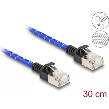 DeLOCK RJ45 Cat.6A tīkla kabelis 0,3m Zils