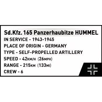 Konstruktors Cobi Pašgājējhaubice Hummel 1118 daļas modeļa komplekts