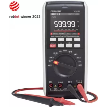 VOLTCRAFT VC891 rokas multimetrs digitālais datu reģistrators CAT III 1000 V, CAT IV 600 V displejs (60000 iedaļas) (VC-12884330)