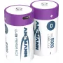 1314-0005 Ansmann Litija-jonu uzlādējamas baterijas Mono D tips 6000 min. 5400 mAh, iepakojumā 2 gab.