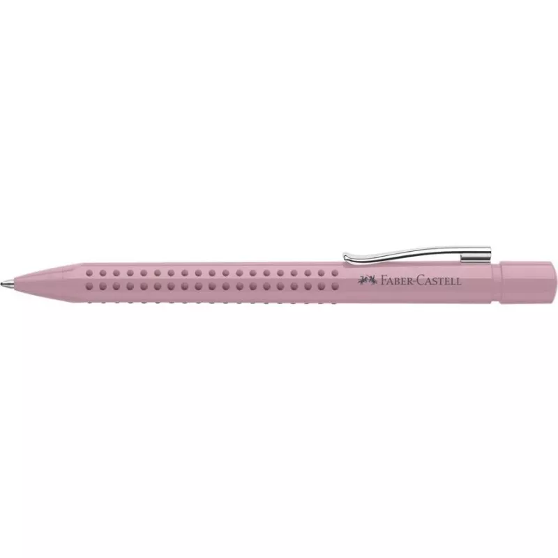 Ievelkamā lodīšu pildspalva ar klipsi Faber-Castell 243907, rozā ēnā