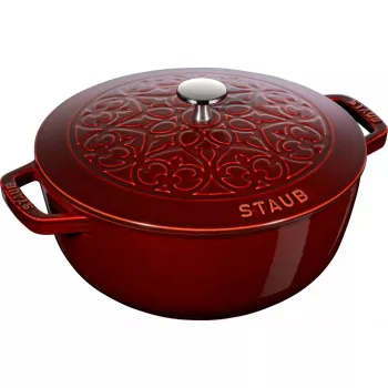Čuguna apaļais katls lilija Staub - 3.5 l, Grenadīns