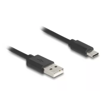 DeLOCK USB kabelis USB 2.0 0.75m USB A USB C Melns 90368
