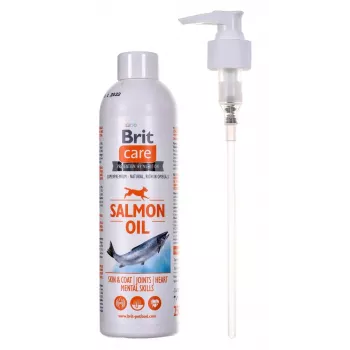 Brit Care Salmon Oil 250 g — suņu un kaķu uztura bagātinātājs ar lasi