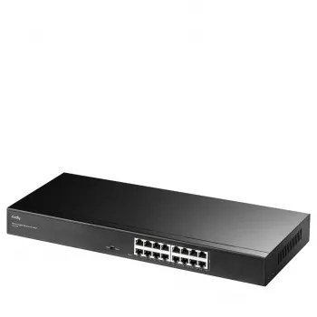 Tīkla slēdzis Cudy GS1016L — 16 portu Gigabit Ethernet (10/100/1000), 32 Gbit/s komutācija, statīvā montējams