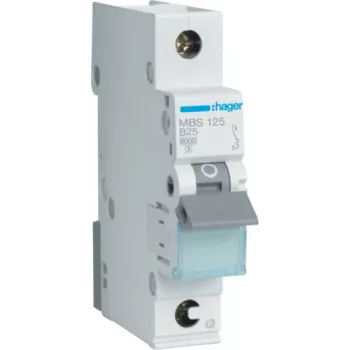 Hager MBS125 25A B tipa automātiskais slēdzis 1 modulis