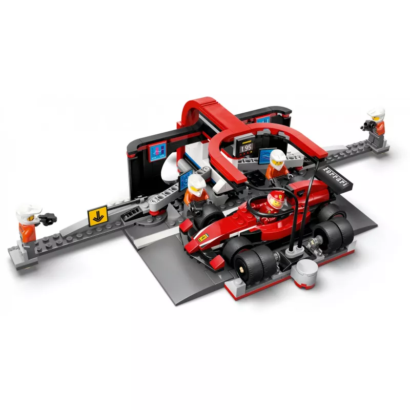 LEGO City F1 Pit Stop komplekts 60443 — Ferrari F1 mašīna, 322 detaļas, 5 minifigūras, vecumam no 6 gadiem