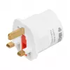 Strāvas adapteris IBOX iaukeu ar maināmiem Lielbritānijas (G tips) un Eiropas (E tips) kontaktdakšiem, 100–240V 50/60Hz, 7.5A, balts