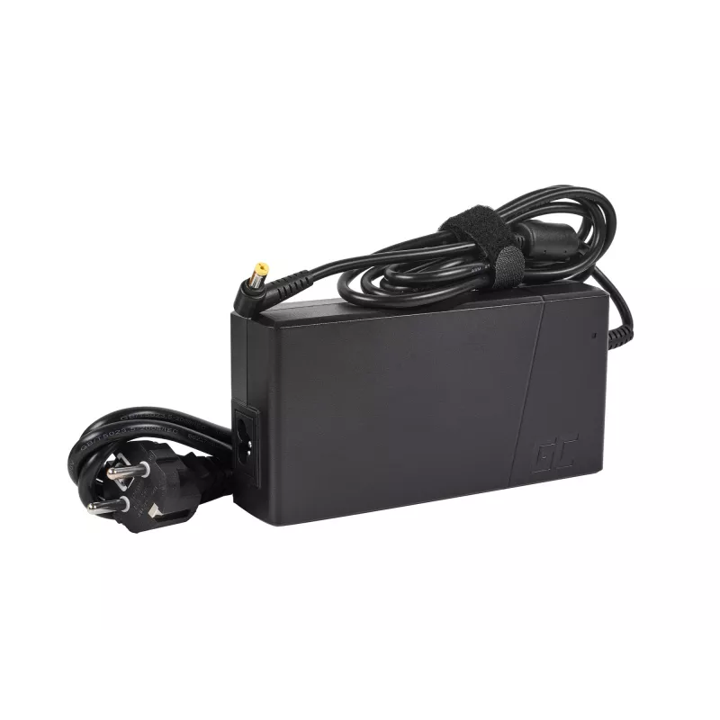 Strāvas adapteris Green Cell AD139P 90W universāls klēpjdatoram 19.5V 9.23A 5.5×1.7mm Melns