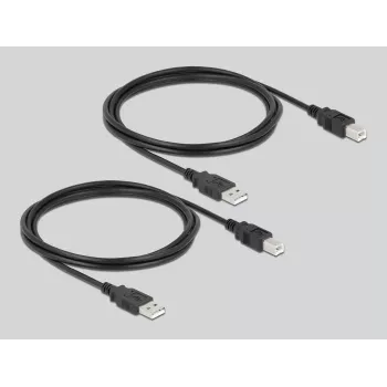 DeLOCK 11491 Datu slēdzis USB Type-A uz USB Type-B 0.48 Gbit/s Melns